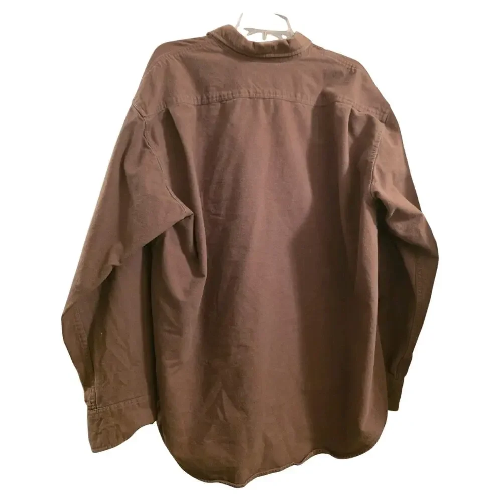 Vintage Cabela’s Deer Embroidered Button Down Shirt Soft Cotton Brown Mens XL